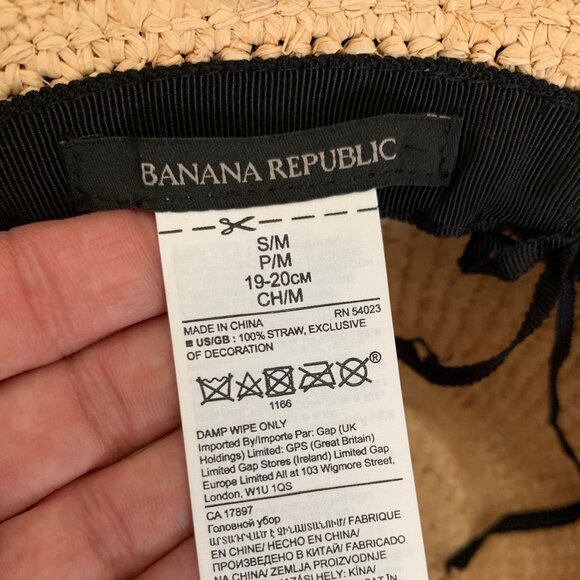 Banana Republic Packable Fedora Straw Hat Small/Medium adjustable - Picture 10 of 10